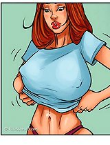 Interracial comic book is showing you a hot BJ scene with a sexy busty lady