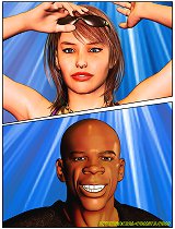 Interracial Comics. Sexy white chick want black cock right in disco club
