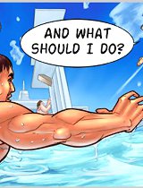 And what should I do in this porn cartoon game? Undress and plunge in too!