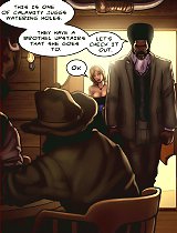 Cuckold comics. This is one of Calamity Juggs watering holes. They have a brothel upstairs that she goes to