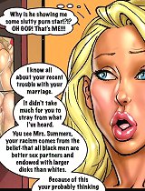 Jenny goes to principal Long and see his superior black cock interracial porn toons