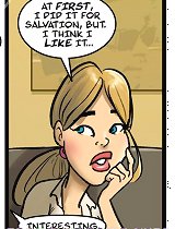 Very naughty slut first tries huge black cock in her mouth in mad John Person interracial comics