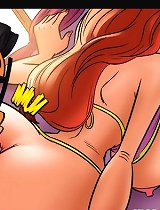 Jab porn comix exposes delicious drawn scene of little fellow and hot babe